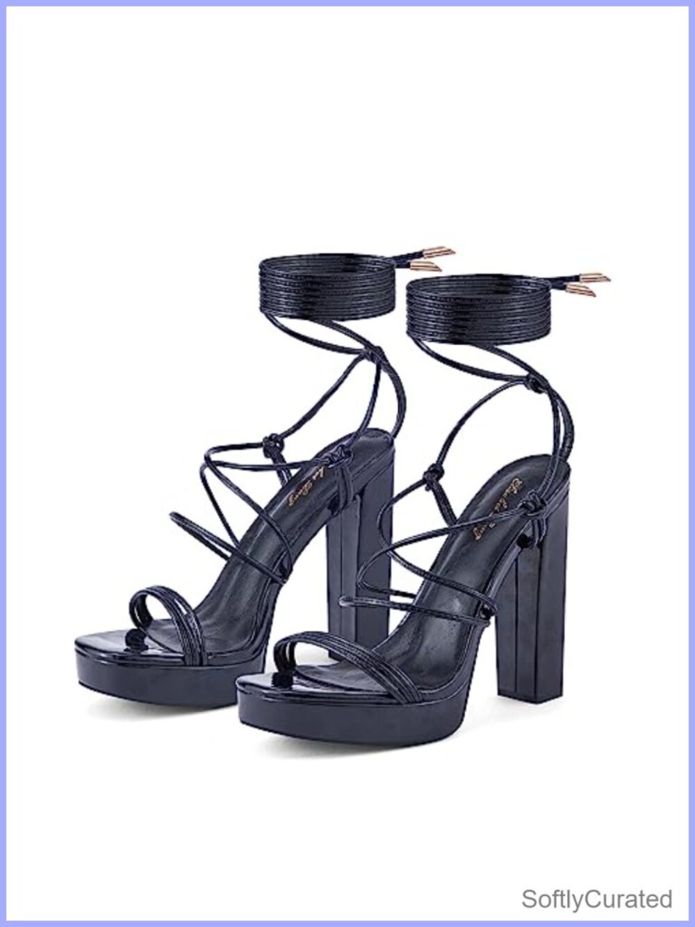 Women's Chunky Heel Lace Up Platform Sandals